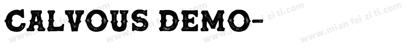 calvous demo字体转换